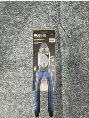 Klein Tools Blue/Black Lineman's Pliers - Heavy-Duty Cutting